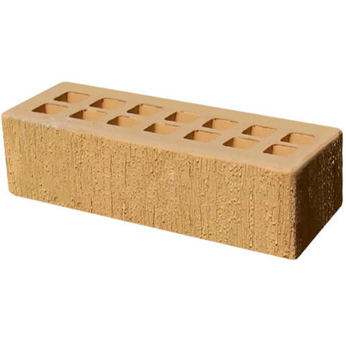 Кирпич облицовочный соломенный бархат 250*85*65мм утолщенная стенка 20мм М200кг/см2 щелевой Железногорск