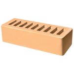 Кирпич облицовочный соломенный гладкий 250*85*65мм утолщенная стенка 18-20мм М150кг/см2 щелевой Старый Оскол