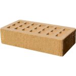 Кирпич облицовочный соломенный бархат 250*120*65мм утолщенная стенка 20мм М200кг/см2 щелевой Железногорск