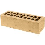 Кирпич облицовочный соломенный золотистый старый город 250*85*65мм утолщенная стенка 20мм М250кг/см2 щелевой Тербунский Гончар
