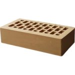 Кирпич облицовочный латте гладкий 250*120*65мм утолщенная стенка 20мм М175кг/см2 щелевой Голицыно