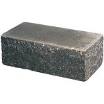 Кирпич облицовочный угловой черный скол классический 225*100*88мм М250кг/см2 полнотелый Судогодский