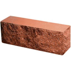 Кирпич облицовочный брусок угловой красный скол скала 225*50*88мм М250кг/см2 полнотелый Судогодский