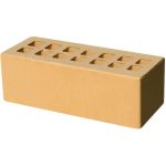 Кирпич облицовочный соломенный гладкий 250*85*88мм утолщенная стенка 20мм М200кг/см2 щелевой Железногорск