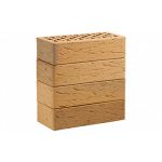 Кирпич облицовочный ЛСР пшеничный флэш рустик, 250*120*65 мм