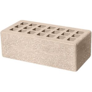 Кирпич облицовочный слоновая кость пена 250*120*88мм утолщенная стенка 20мм М300кг/см2 щелевой Железногорск