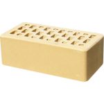 Кирпич облицовочный слоновая кость гладкий 250*120*88мм утолщенная стенка 20мм М175кг/см2 щелевой Terex