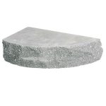 Кирпич облицовочный полукруг серый скол скала 200*90*65мм М250кг/см2 полнотелый Судогодский