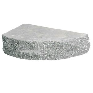 Кирпич облицовочный полукруг серый скол скала 200*90*65мм М250кг/см2 полнотелый Судогодский