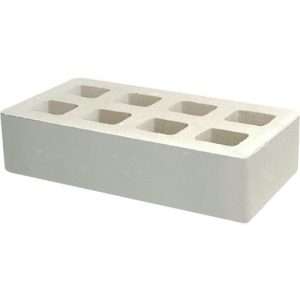 Кирпич облицовочный белый гладкий 250*120*65мм стандартная стенка М250кг/см2 щелевой Судогодский