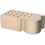 Кирпич облицовочный фасонный КФ-3 слоновая кость гладкий 250*120*88мм утолщенная стенка 20мм М300кг/см2 щелевой Железногорск