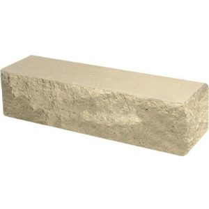 Кирпич облицовочный брусок угловой слоновая кость скол скала 225*50*65мм М250кг/см2 полнотелый Судогодский