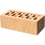 Кирпич облицовочный соломенный бархат 250*120*88мм утолщенная стенка 18-20мм М150кг/см2 щелевой Старый Оскол