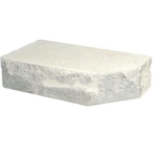 Кирпич облицовочный фигурный Ф-1 белый скол скала 225*90*65мм М250кг/см2 полнотелый Судогодский