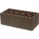 Кирпич облицовочный корица гладкий 250*120*88мм утолщенная стенка 20мм М200кг/см2 щелевой Тербунский Гончар