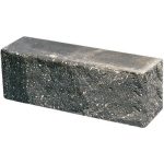 Кирпич облицовочный брусок угловой черный скол скала 225*50*88мм М250кг/см2 полнотелый Судогодский