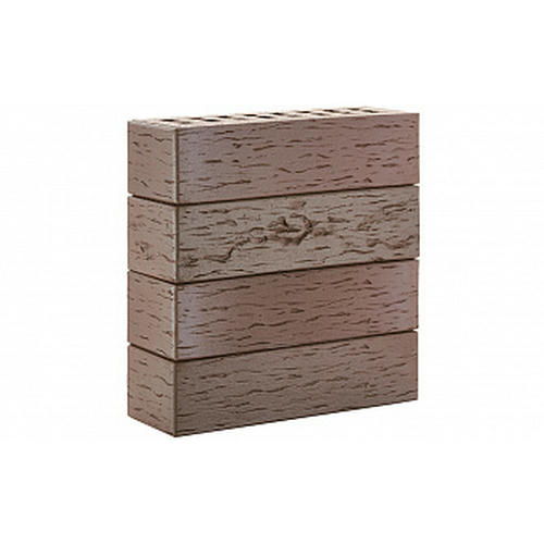 Кирпич клинкерный ЛСР темно-терракотовый флэш Брюгге береста M300, 250*85*65 мм