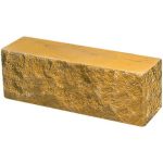 Кирпич облицовочный брусок угловой желтый скол скала 225*50*88мм М250кг/см2 полнотелый Судогодский