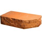 Кирпич облицовочный фигурный Ф-1 персик скол скала 225*90*65мм М250кг/см2 полнотелый Судогодский