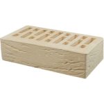 Кирпич облицовочный слоновая кость рустик 250*120*65мм утолщенная стенка 20мм М150кг/см2 щелевой Строма