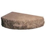 Кирпич облицовочный полукруг коричневый скол скала 200*90*65мм М250кг/см2 полнотелый Судогодский