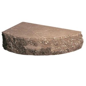 Кирпич облицовочный полукруг коричневый скол скала 200*90*65мм М250кг/см2 полнотелый Судогодский