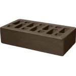 Кирпич облицовочный коричневый рустик 250*120*65мм утолщенная стенка 18-20мм М150кг/см2 щелевой Старый Оскол