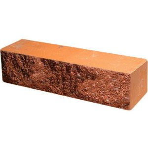 Кирпич облицовочный брусок персик скол скала 250*50*65мм М250кг/см2 полнотелый Судогодский