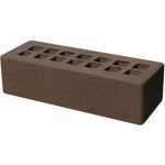 Кирпич облицовочный темно-коричневый пена 250*85*65мм утолщенная стенка 20мм М150кг/см2 щелевой Железногорск