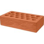 Кирпич облицовочный красный рустик 250*120*65мм стандартная стенка М150кг/см2 щелевой Керма