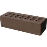 Кирпич облицовочный темно-коричневый скала 250*85*65мм утолщенная стенка 20мм М150кг/см2 щелевой Железногорск