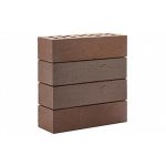 Кирпич клинкерный ЛСР темно-терракотовый флэш Антверпен винтаж, M300, 250*85*65 мм