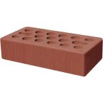 Кирпич облицовочный бордо бархат 250*120*65мм стандартная стенка 18-20мм М150кг/см2 щелевой Керма