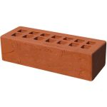 Кирпич облицовочный красный скала 250*85*65мм утолщенная стенка 20мм М150кг/см2 щелевой Железногорск