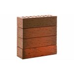 Кирпич облицовочный клинкер красный флэшинг "Ноттингем" береста 250*85*65мм стандартная стенка М300кг/см2 щелевой ЛСР Клинкер фасадный