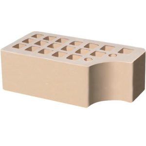 Кирпич облицовочный фасонный КФ-1 слоновая кость гладкий 250*120*88мм утолщенная стенка 20мм М300кг/см2 щелевой Железногорск