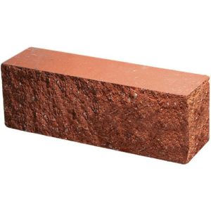 Кирпич облицовочный брусок угловой красный скол классический 225*60*88мм М250кг/см2 полнотелый Судогодский