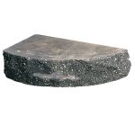 Кирпич облицовочный полукруг черный скол скала 200*90*65мм М250кг/см2 полнотелый Судогодский