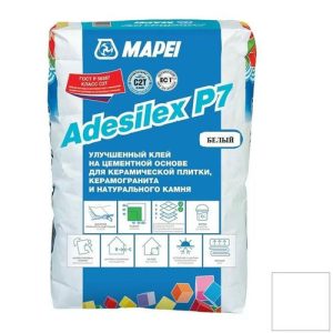 Клей для плитки и камня Mapei Adesilex P7 белый 25 кг
