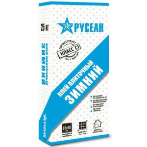 Клей для плитки Русеан Зимний 25 кг