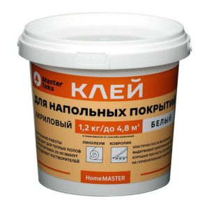 Клей MASTERTEKS для напольных покрытий 1,2кг белый