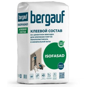 Клей для пенополистирола Bergauf Isofasad 25 кг зимний