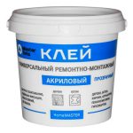 Клей акриловый MASTERTEKS HM ремонтно-монтажный 0,9кг прозрачный