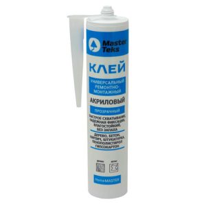 Клей монтажный MASTERTEKS HM акриловый 300г прозрачный картр