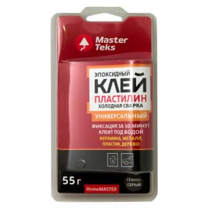 Клей эпоксидный MASTERTEKS HM Холодная Сварка пластилин универсальный 55г темно-серый