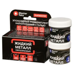 Ремкомплект эпоксидный MASTERTEKS PM сверхпрочный с металлом 160г светло-серый