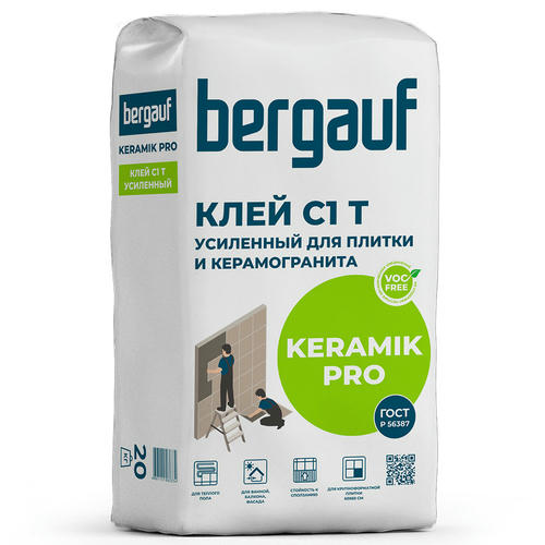 Клей для плитки Bergauf Keramik Pro усиленный 25 кг