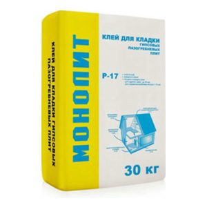 Клей гипсовый монтажный Монолит Р-17 30 кг