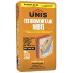 Клей для минеральноватных плит Unis Тепломонтаж 25 кг