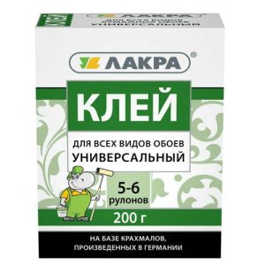Клей для всех видов обоев Лакра универсальный 200 г